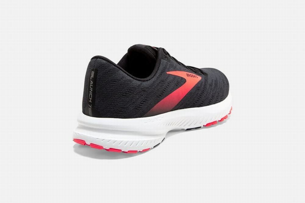 Chaussures Running Brooks Launch 7 Noir / Corail Femme | IQS-61373703