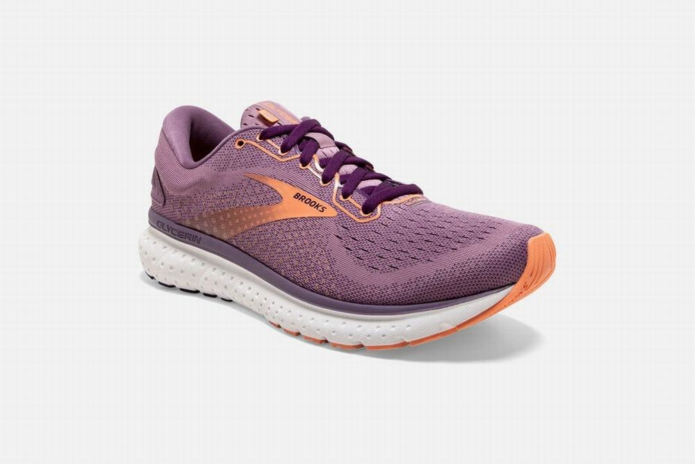 Chaussures Running Brooks Glycerin 18 Violette Femme | QAW-28979465