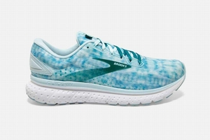 Chaussures Running Brooks Glycerin 18 Bleu Clair / Turquoise / Blanche Femme | GUP-36743556