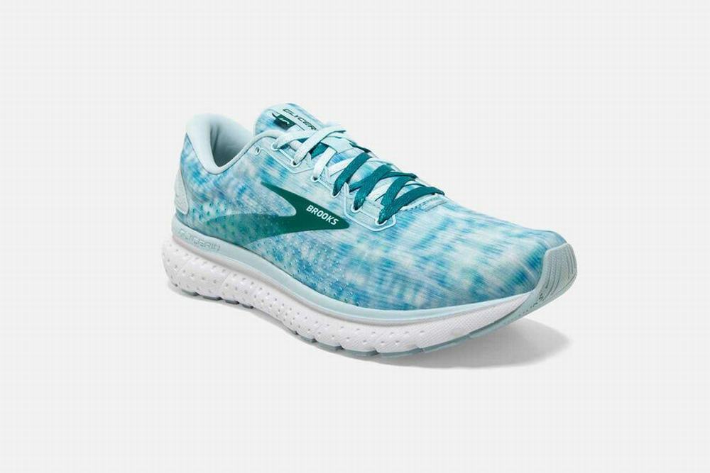 Chaussures Running Brooks Glycerin 18 Bleu Clair / Turquoise / Blanche Femme | GUP-36743556