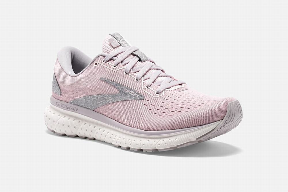 Chaussures Running Brooks Glycerin 18 Rose Femme | KHJ-59877045