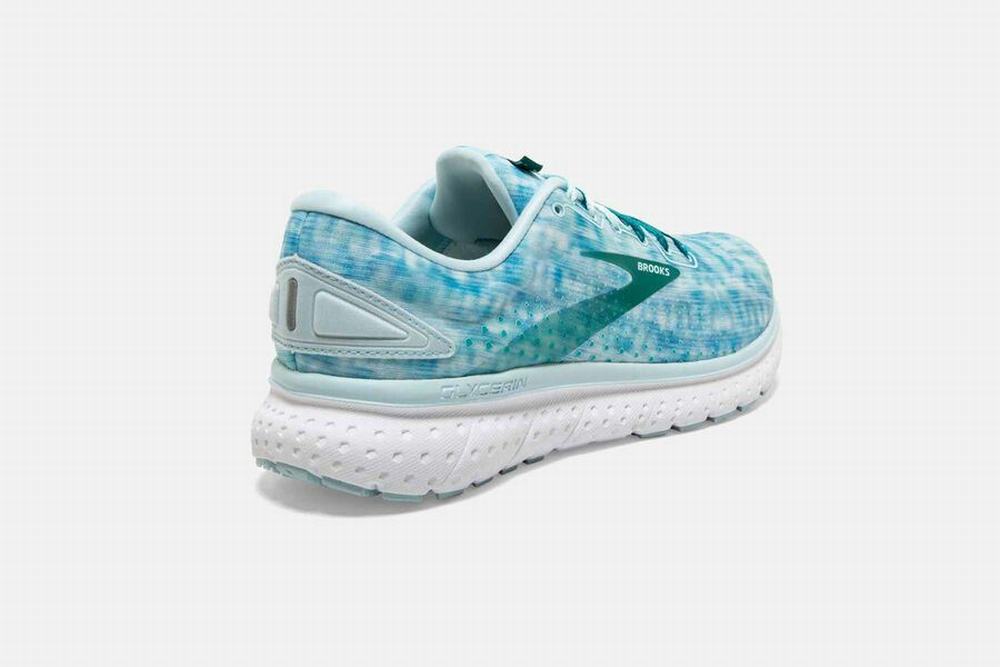 Chaussures Running Brooks Glycerin 18 Bleu Clair / Turquoise / Blanche Femme | GUP-36743556