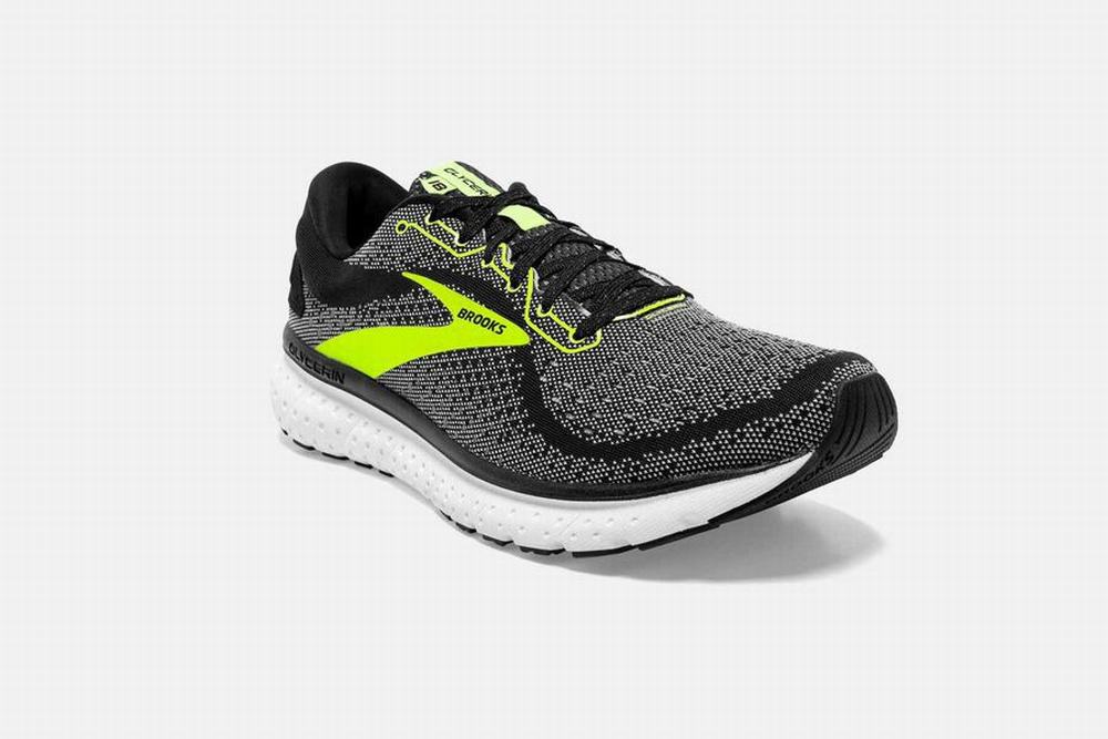 Chaussures Running Brooks Glycerin 18 Noir / Blanche Femme | LLX-31932864