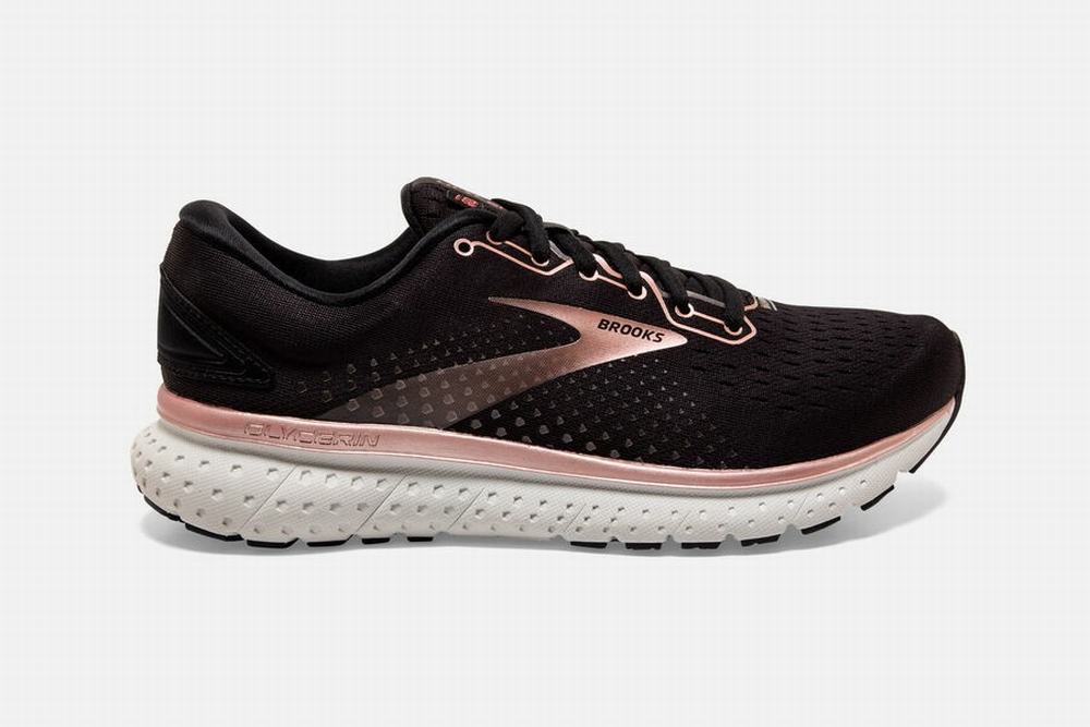 Chaussures Running Brooks Glycerin 18 Noir / Rose / Doré / Grise Femme | VBA-54169648