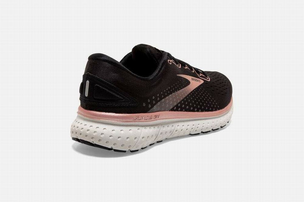 Chaussures Running Brooks Glycerin 18 Noir / Rose / Doré / Grise Femme | VBA-54169648