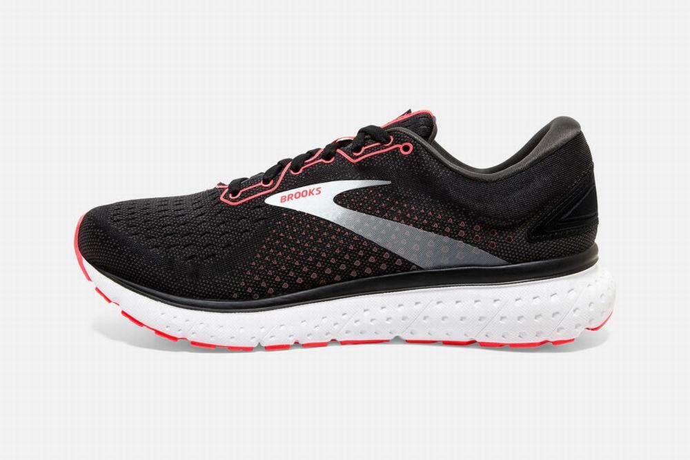 Chaussures Running Brooks Glycerin 18 Noir / Corail / Blanche Femme | LRU-83873619