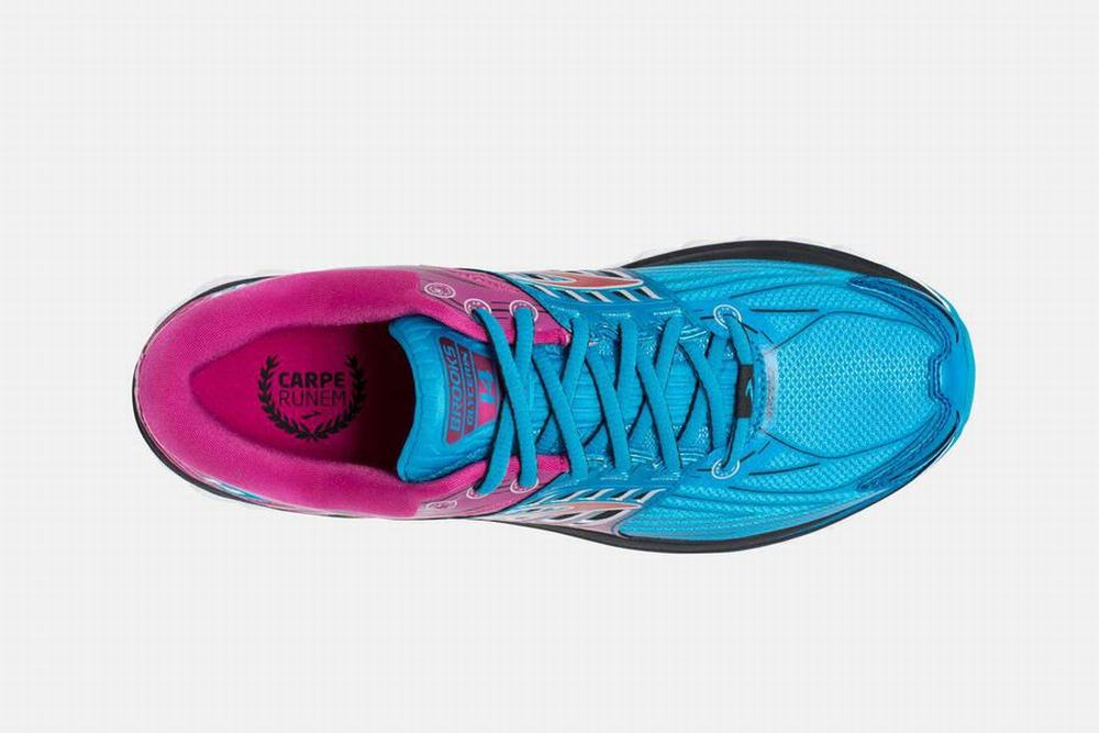 Chaussures Running Brooks Glycerin 14 Bleu / Rose Femme | NTJ-23433266