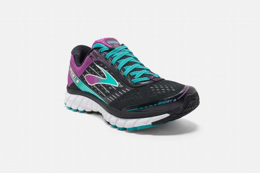 Chaussures Running Brooks Ghost 9 Noir / Violette Femme | XSQ-67304127