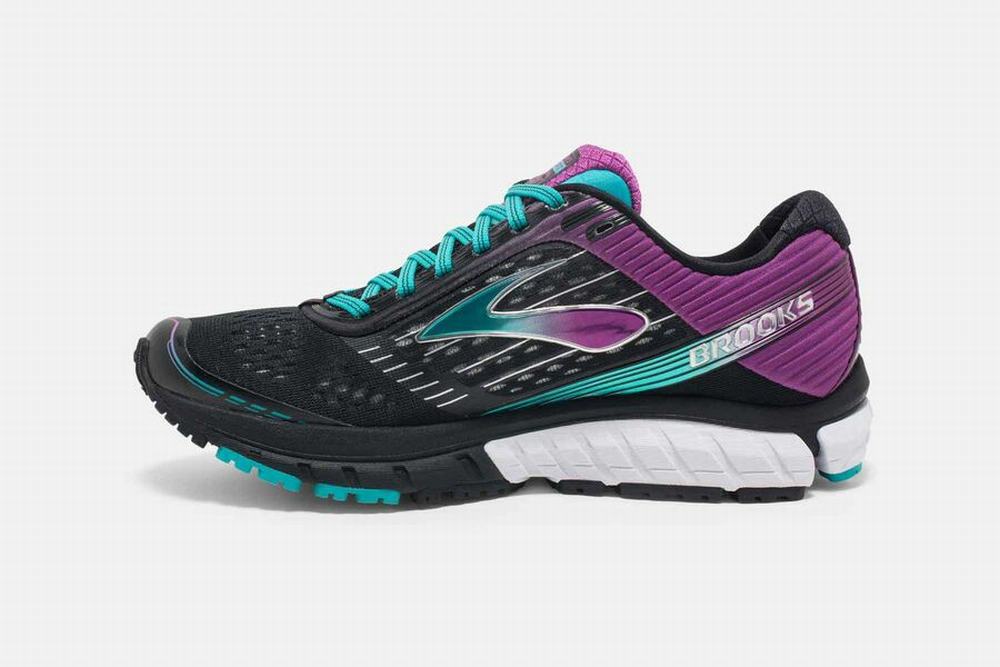 Chaussures Running Brooks Ghost 9 Noir / Violette Femme | XSQ-67304127