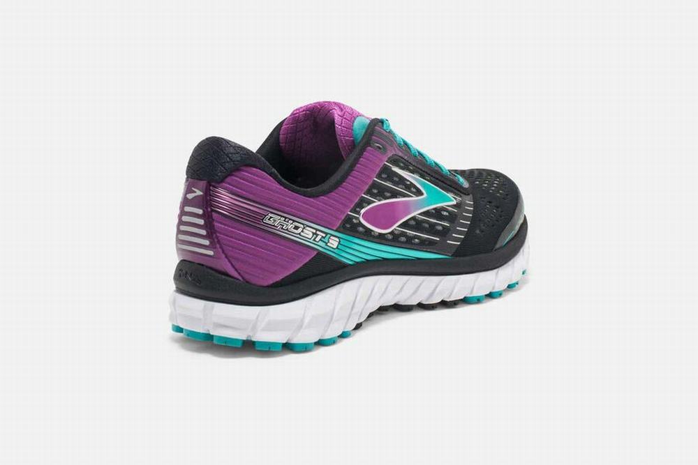 Chaussures Running Brooks Ghost 9 Noir / Violette Femme | XSQ-67304127