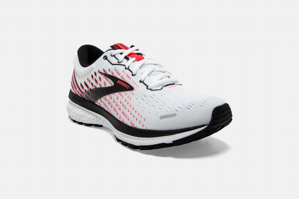 Chaussures Running Brooks Ghost 13 Blanche / Rose / Noir Femme | IES-13952202