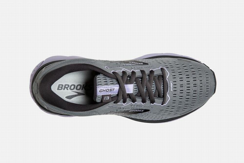 Chaussures Running Brooks Ghost 13 Grise / Noir / Violette Femme | QLR-75115787