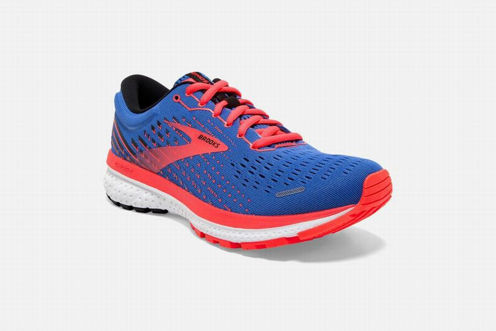 Chaussures Running Brooks Ghost 13 Bleu / Corail / Blanche Femme | FSV-85347529