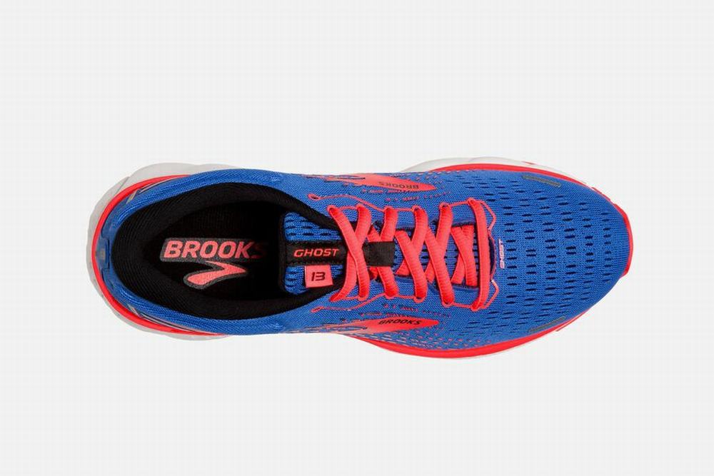 Chaussures Running Brooks Ghost 13 Bleu / Corail / Blanche Femme | FSV-85347529