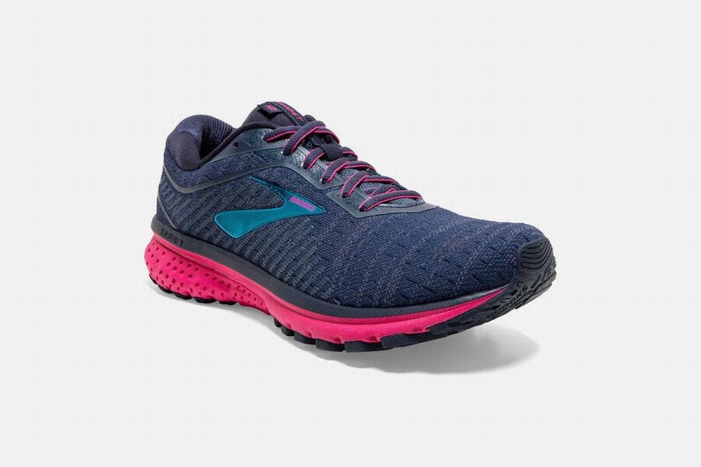 Chaussures Running Brooks Ghost 12 Bleu Marine Femme | LUU-24177846