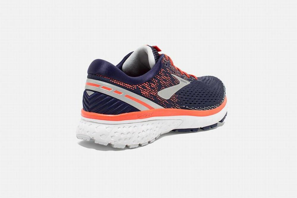 Chaussures Running Brooks Ghost 11 Bleu Marine / Corail Femme | JBB-37184056