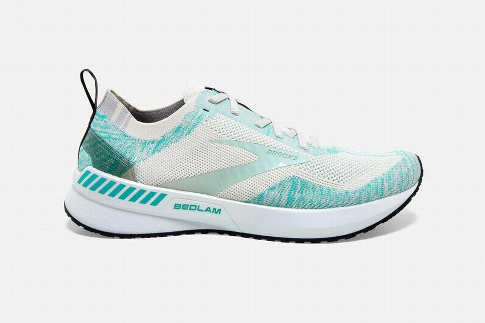 Chaussures Running Brooks Bedlam 3 Blanche / Vert Femme | SFN-13499944