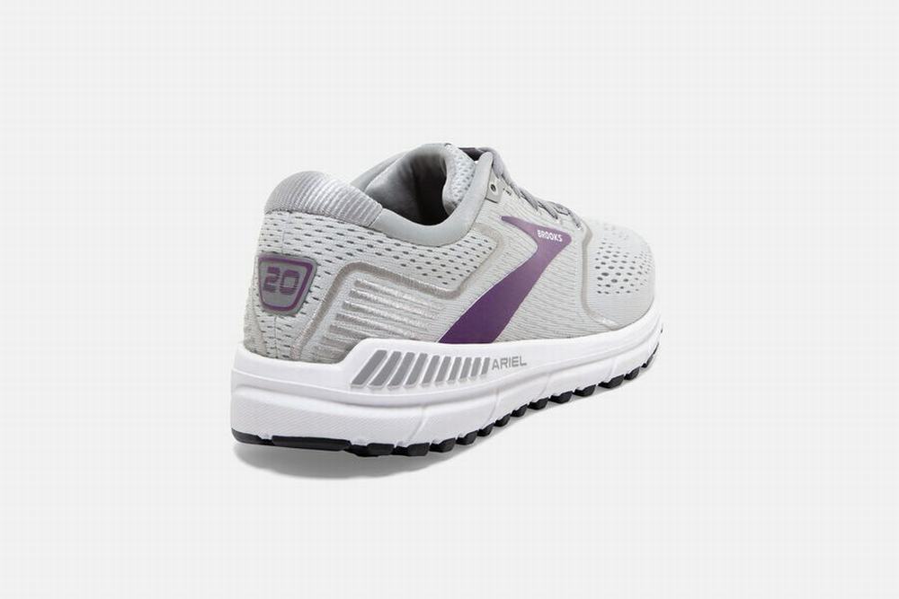 Chaussures Running Brooks Ariel 20 Grise / Violette Femme | CSH-29159172