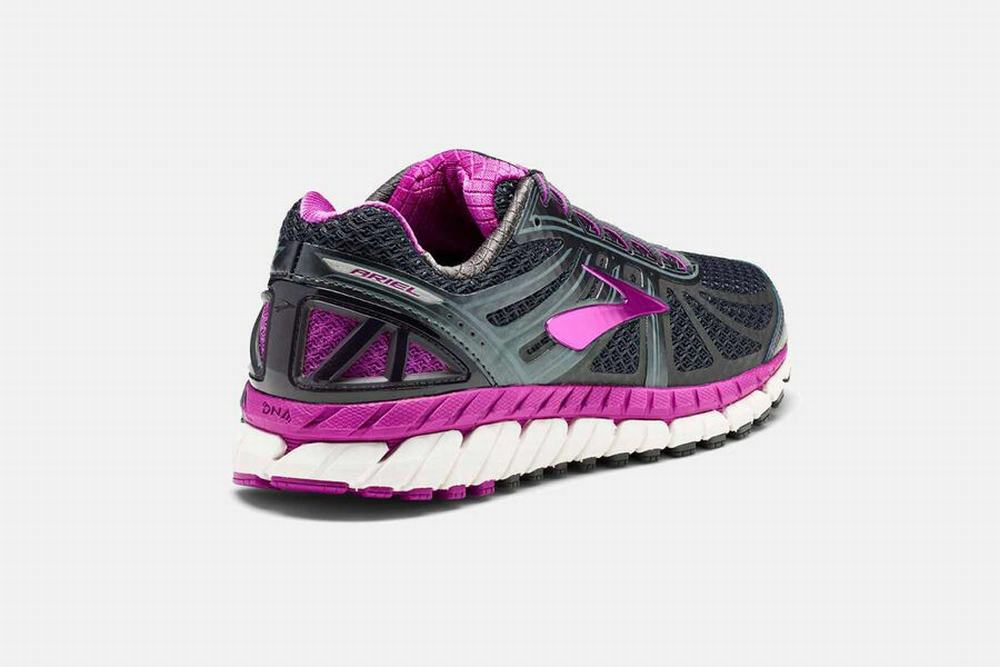 Chaussures Running Brooks Ariel 16 Grise Foncé / Violette Femme | MRW-10211619