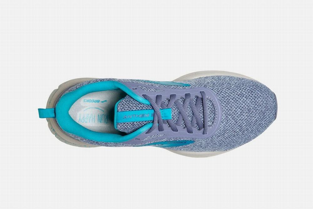 Chaussures Running Brooks Anthem 3 Grise / Bleu Femme | YXZ-41511246