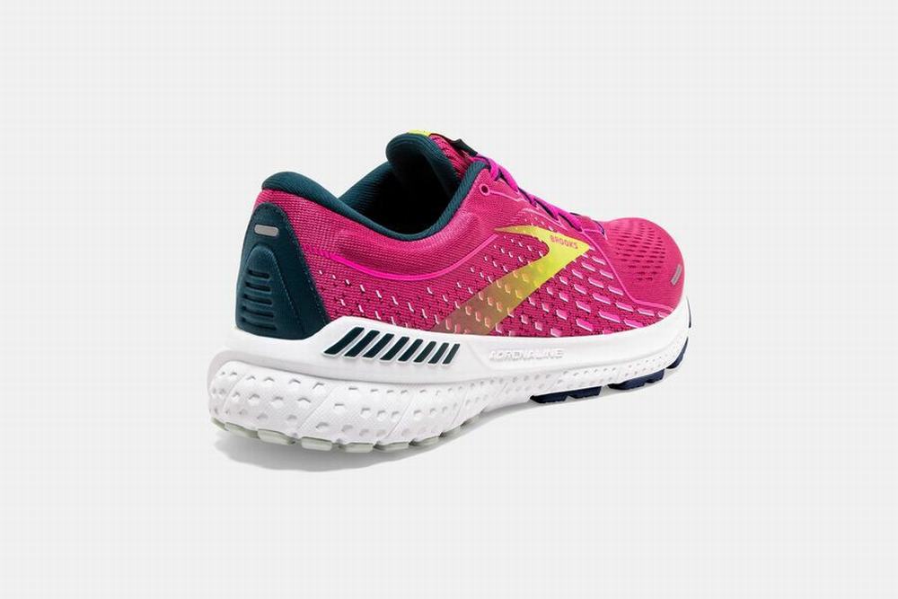 Chaussures Running Brooks Adrenaline GTS 21 Rose / Blanche Femme | FEM-69341827