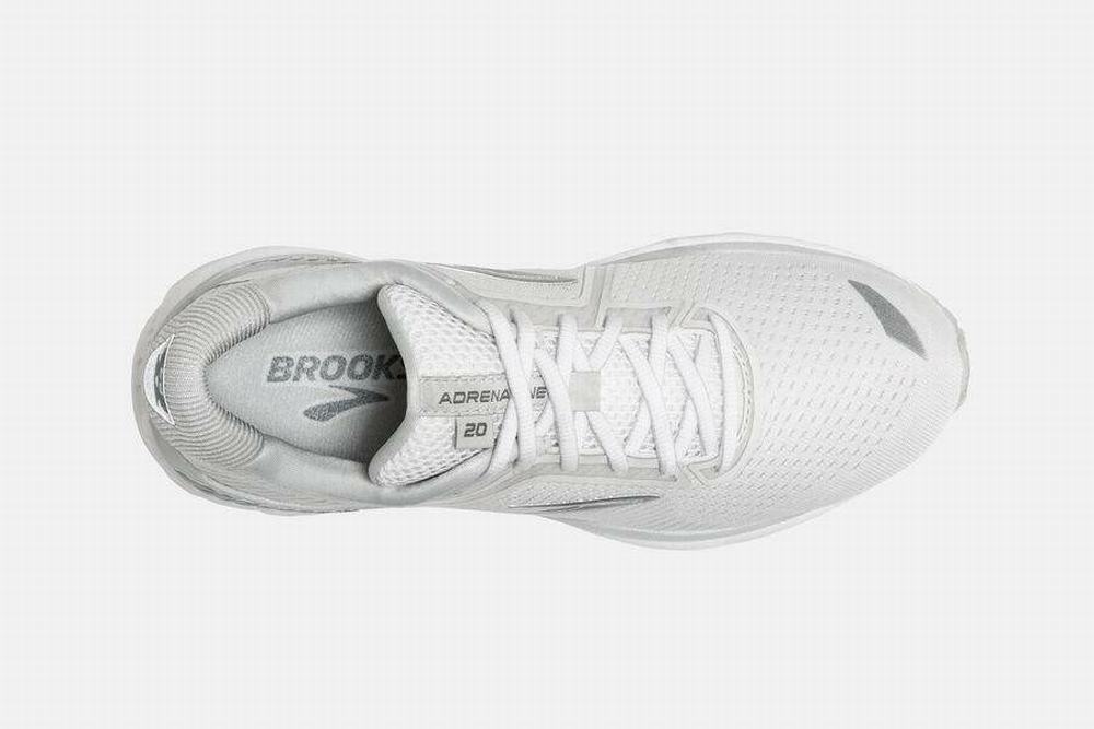 Chaussures Running Brooks Adrenaline GTS 20 Blanche / Grise / Argent Femme | AQW-79648935