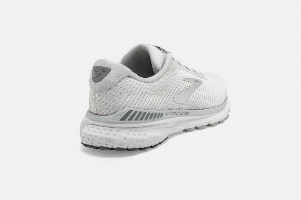 Chaussures Running Brooks Adrenaline GTS 20 Blanche / Grise / Argent Femme | AQW-79648935