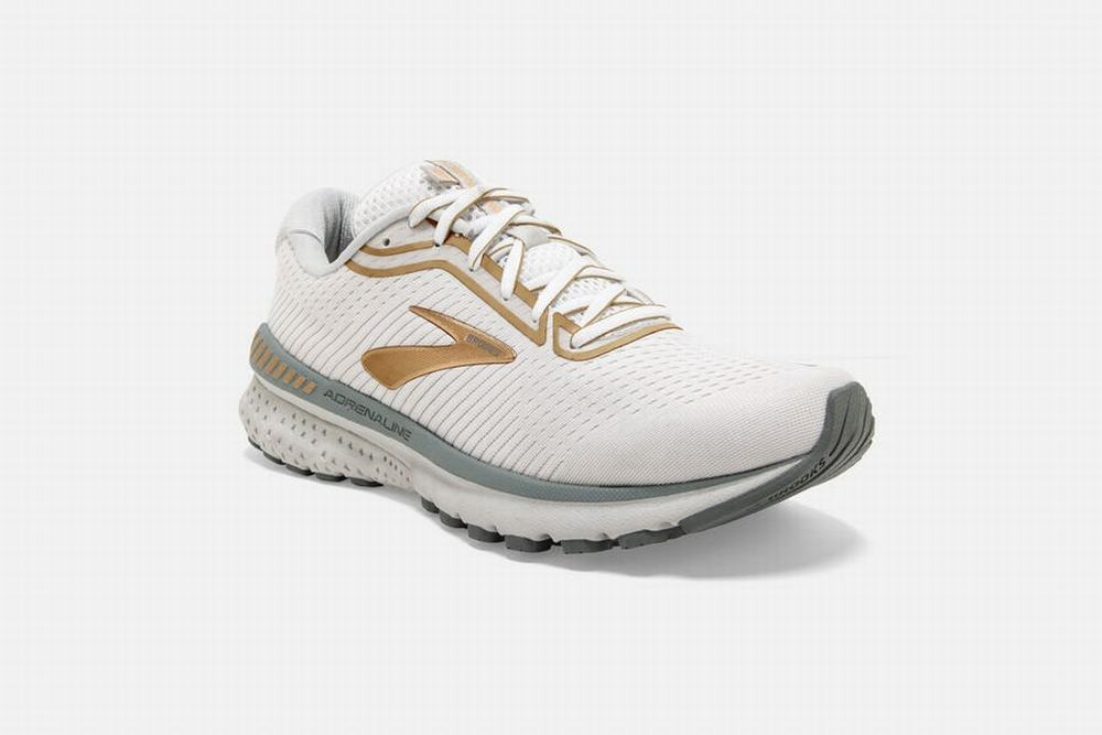 Chaussures Running Brooks Adrenaline GTS 20 Blanche / Grise / Doré Femme | DXE-13500485