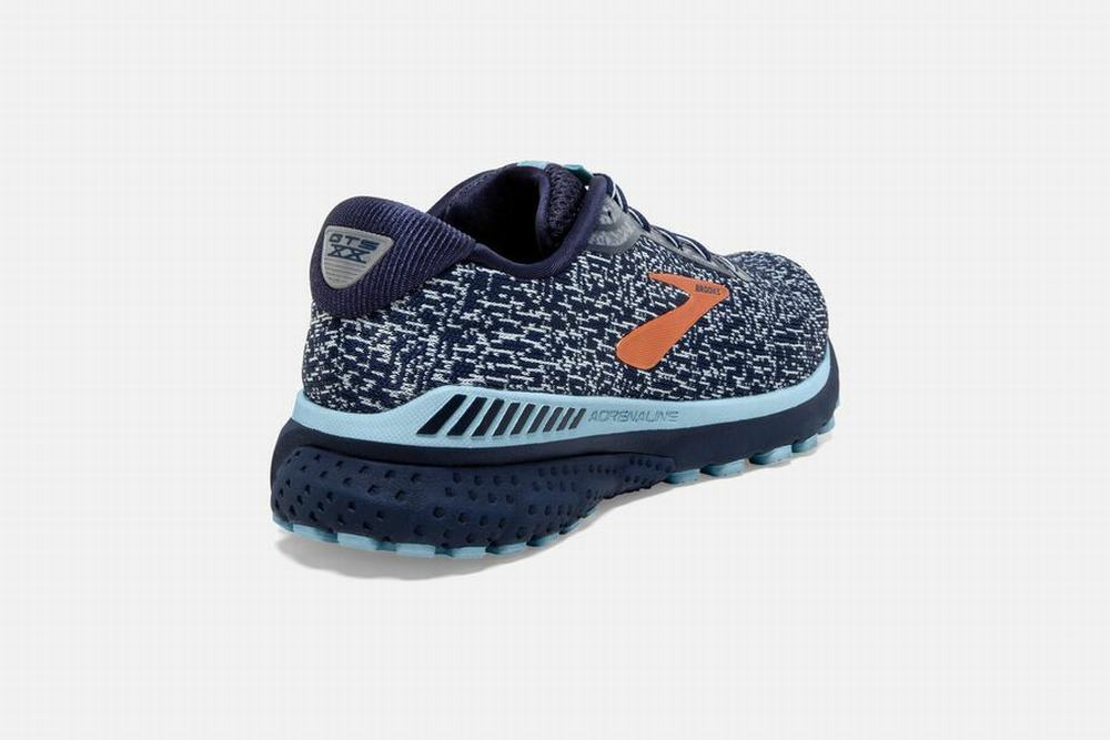 Chaussures Running Brooks Adrenaline GTS 20 Bleu Marine / Bleu Clair / Cuivre Femme | FFT-62968297