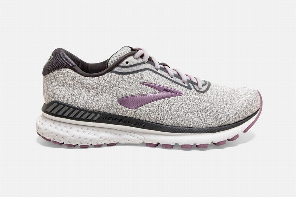 Chaussures Running Brooks Adrenaline GTS 20 Grise / Blanche Femme | HJW-39076194