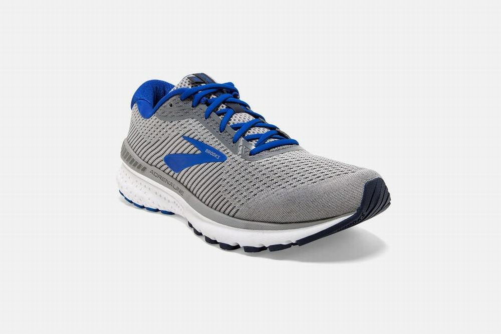 Chaussures Running Brooks Adrenaline GTS 20 Grise / Bleu / Bleu Marine Femme | EYP-72033489