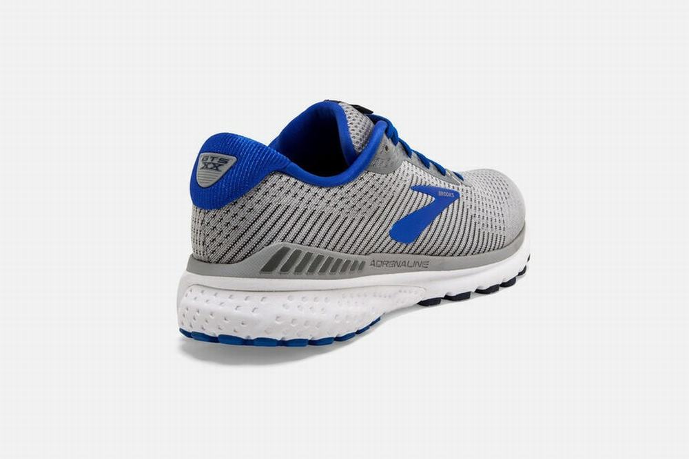 Chaussures Running Brooks Adrenaline GTS 20 Grise / Bleu / Bleu Marine Femme | EYP-72033489