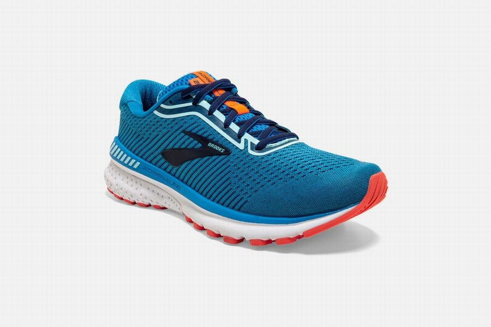 Chaussures Running Brooks Adrenaline GTS 20 Bleu / Bleu Marine / Corail Femme | IJT-22719190