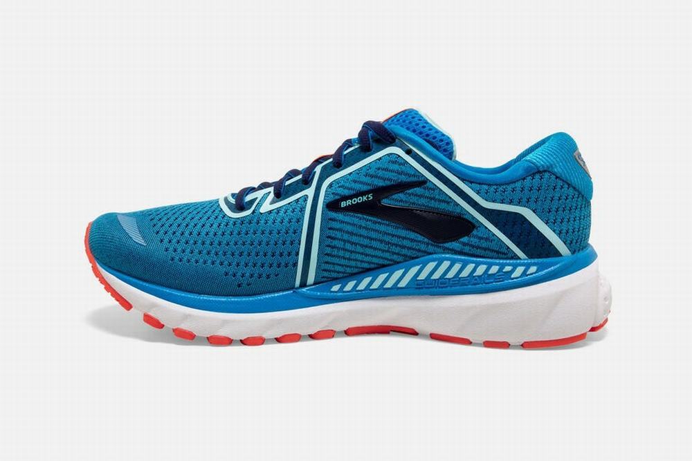 Chaussures Running Brooks Adrenaline GTS 20 Bleu / Bleu Marine / Corail Femme | IJT-22719190