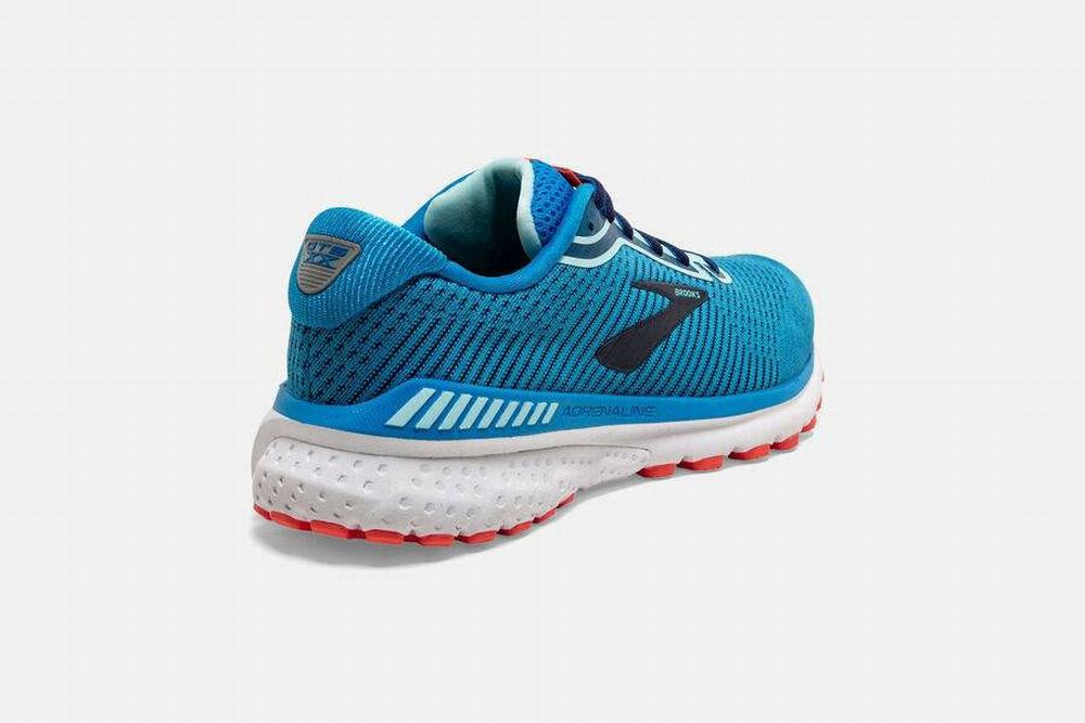 Chaussures Running Brooks Adrenaline GTS 20 Bleu / Bleu Marine / Corail Femme | IJT-22719190