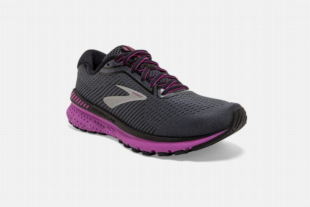 Chaussures Running Brooks Adrenaline GTS 20 Noir / Violette Femme | BBR-30445399