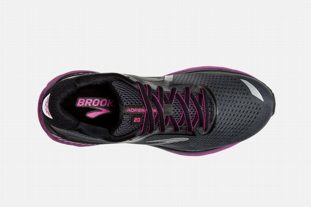 Chaussures Running Brooks Adrenaline GTS 20 Noir / Violette Femme | BBR-30445399