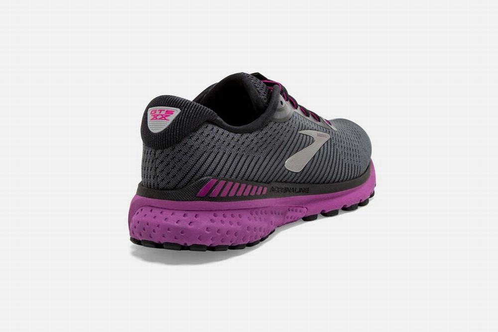 Chaussures Running Brooks Adrenaline GTS 20 Noir / Violette Femme | BBR-30445399