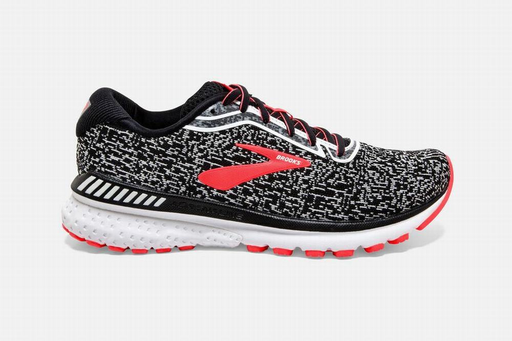 Chaussures Running Brooks Adrenaline GTS 20 Noir / Blanche / Corail Femme | AYU-48888158