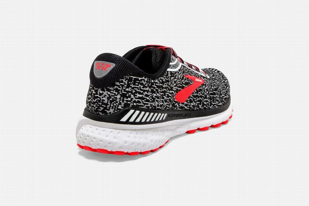 Chaussures Running Brooks Adrenaline GTS 20 Noir / Blanche / Corail Femme | AYU-48888158