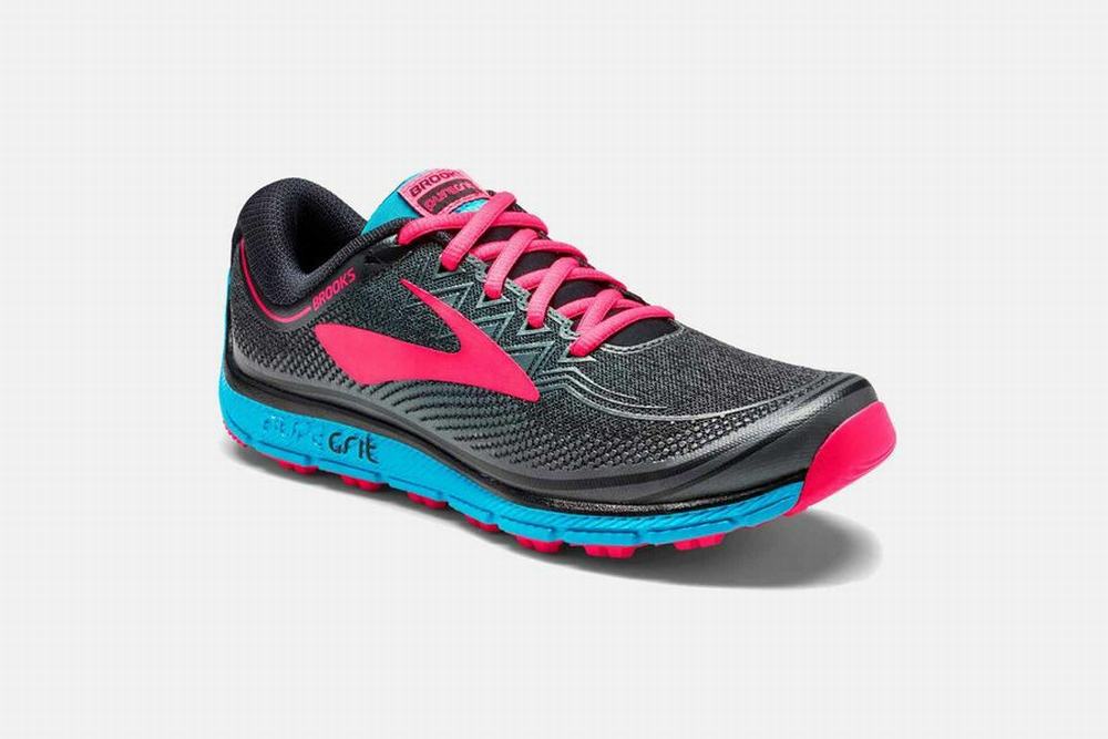 Chaussures Running Brooks PureGrit 6 Noir / Rose Femme | DPB-38431300