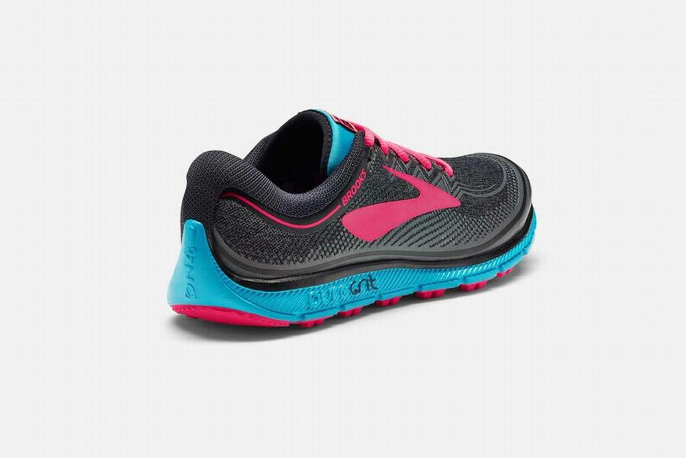 Chaussures Running Brooks PureGrit 6 Noir / Rose Femme | DPB-38431300