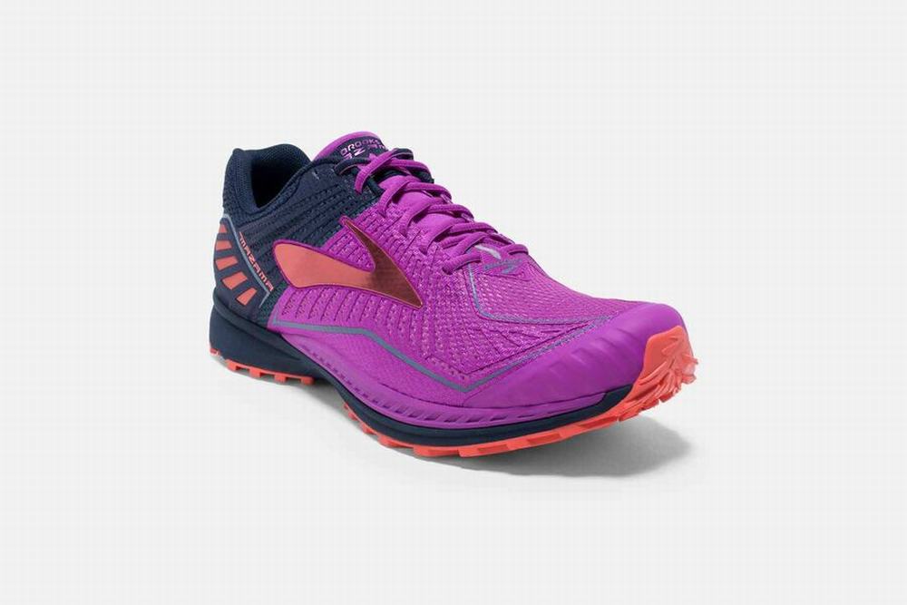 Chaussures Running Brooks Mazama Violette / Bleu Marine Femme | GMH-72029547