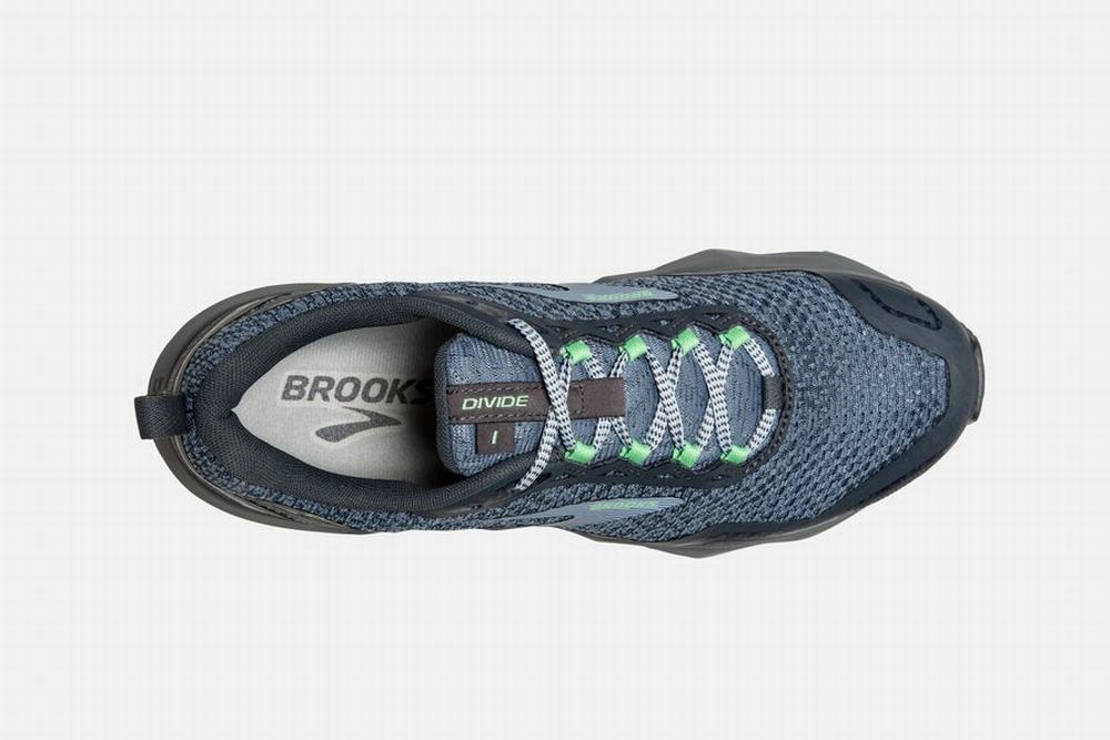 Chaussures Running Brooks Divide Grise / Vert Femme | HKK-07849903