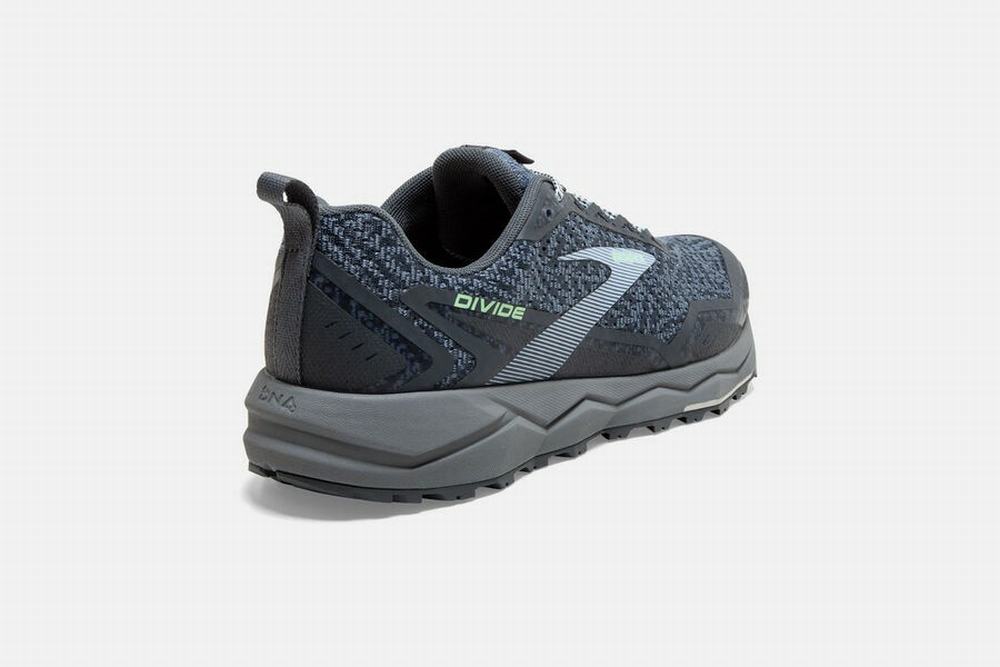 Chaussures Running Brooks Divide Grise / Vert Femme | HKK-07849903