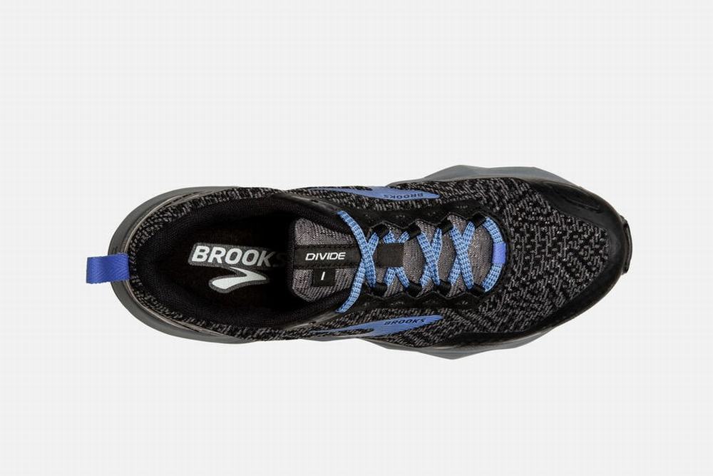 Chaussures Running Brooks Divide Grise / Noir / Fleur Bleu Femme | QWK-26515167