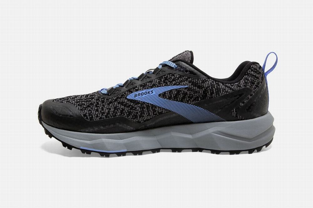 Chaussures Running Brooks Divide Grise / Noir / Fleur Bleu Femme | QWK-26515167