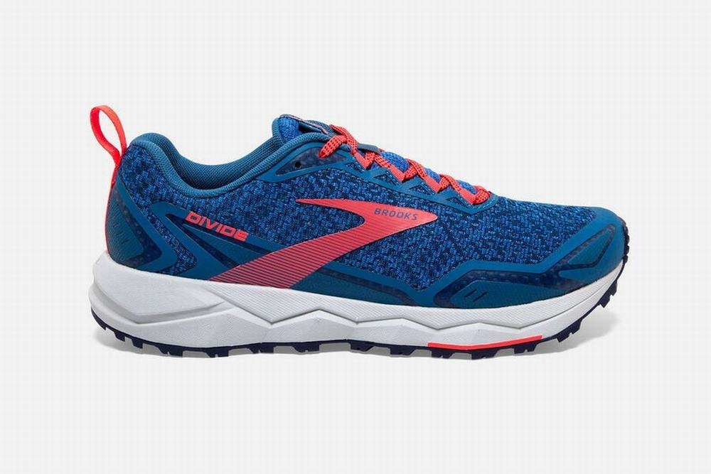 Chaussures Running Brooks Divide Bleu / Corail Femme | XYQ-21623852