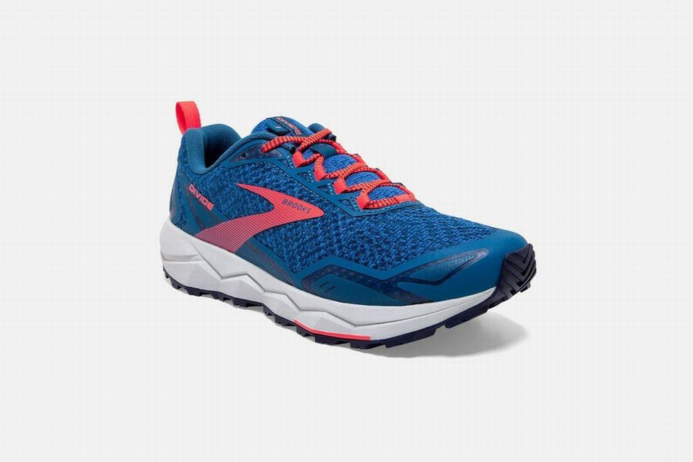 Chaussures Running Brooks Divide Bleu / Corail Femme | XYQ-21623852