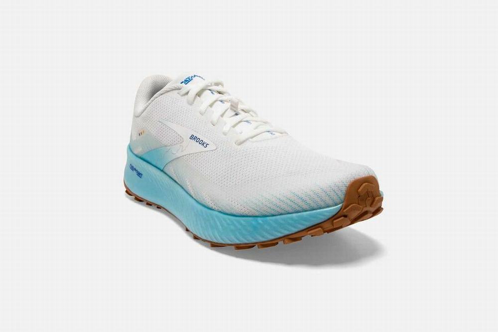 Chaussures Running Brooks Catamount Blanche / Turquoise Clair / Bleu Femme | YMS-47831624